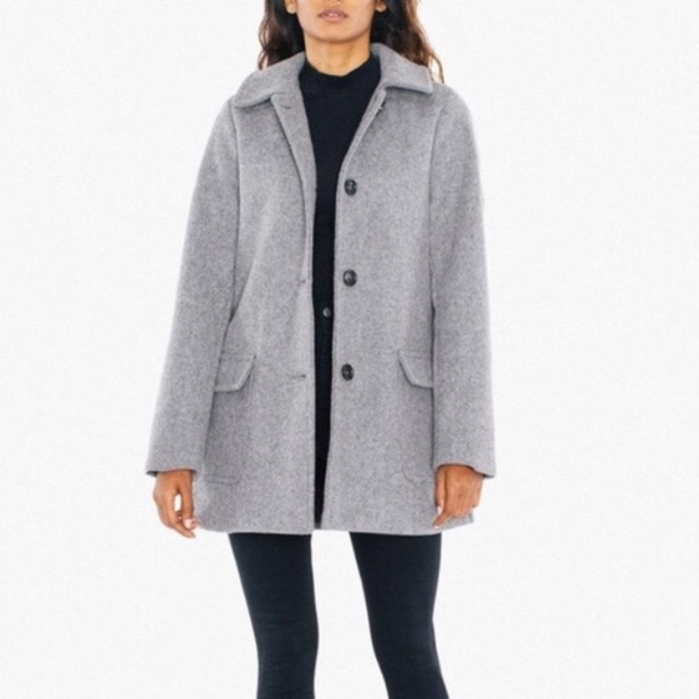 Audrey Gray Wool Coat | American Apparel